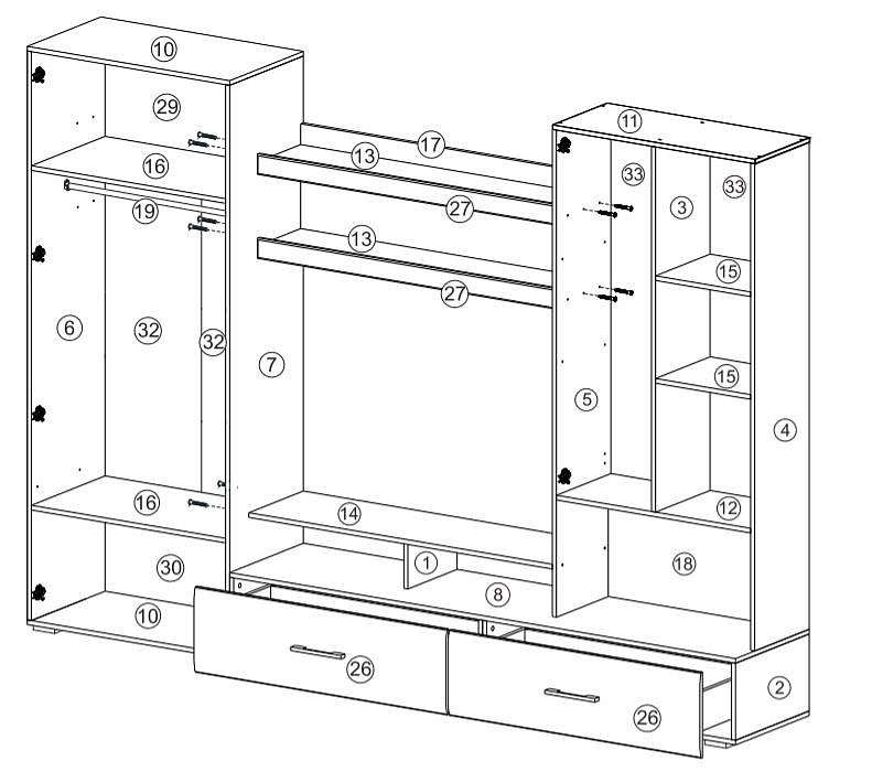Сборка мебели стенка